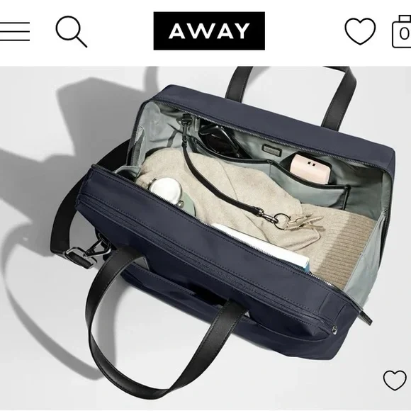 Navy Blue AWAY Everywhere Travel Bag (EXCELLENT condition) - Picture 2 of 7